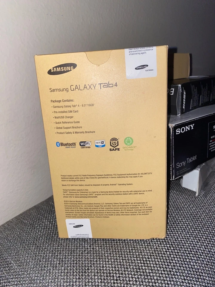 NEW* Samsung Galaxy Tab 4 SM-T337V 16GB, Wi-Fi + 3G (Verizon), 8 inch - Black - Image 3 of 4
