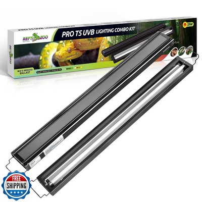 REPTI ZOO UVB Reptile Light, New Version T5 HO UVB Lighting Combo Kit, Reptil