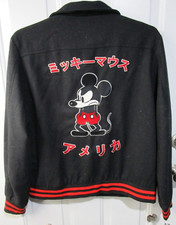 Disney x Forever 21 Mickey Mouse Button up Black Varsity Jacket Size XL