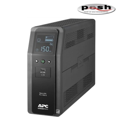 NEW   APC BR1500MS2 Back-UPS Pro 1500VA   Pure Sinewave, LCD, 10 Outlets, USB