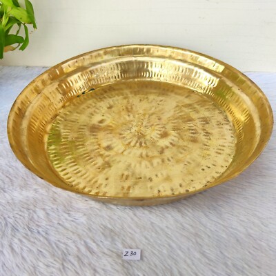 Vintage Messing Klein Parat / Servierplatte Hand- Hammered Solid Multi Purpose