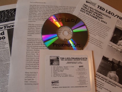 TED LEO & the PHARMACISTS Tell Balgeary, Belgury Is Dead Advance CDr + Press Kit - Picture 3 of 15