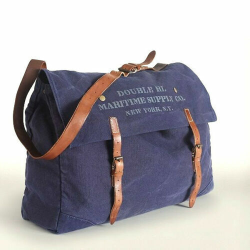RRL Canvas Leather Stripe Bag | eBay RRL Canvas Leather Stripe Bag | eBay