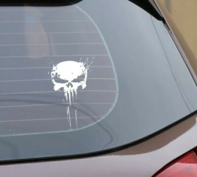 The Punisher Skull Autoaufkleber – 30 Cm, Wetterfest & UV-beständig, Made In Germany, Für Auto, Helm, Laptop