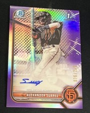 2022 Bowman Chrome Prospect Purple Refractor /250 Alexander Suarez #CPA-ASR Auto