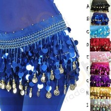 Bauchtanz Hüftschal Gürtelrock Hollywood Halloween Club Pailletten Münzrock