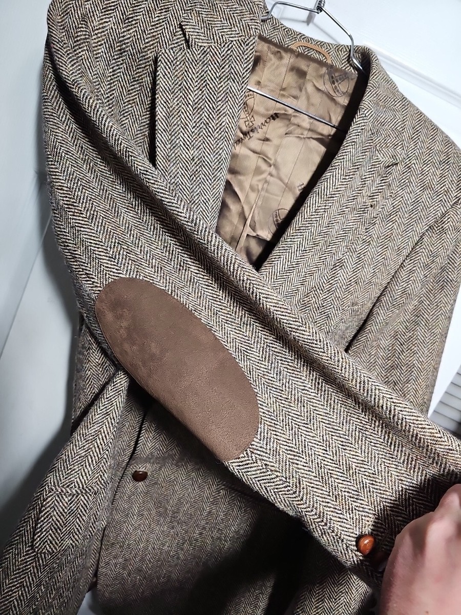 Blazer Homme Harris Tweed Mario Barutti – Taille UK 44S – Laine à Carreaux – Occasion Bon état