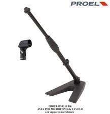PROEL DST110 ASTA PER MICROFONO BASE DA TAVOLO IN GHISA + SUPPORTO - GRANCASSA 