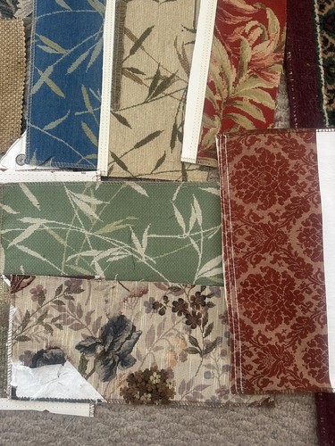 Lot of 19 Charlotte Upholstery Fabric Samples – Leaf & Floral Patterns ~13x6 - Picture 3 of 23