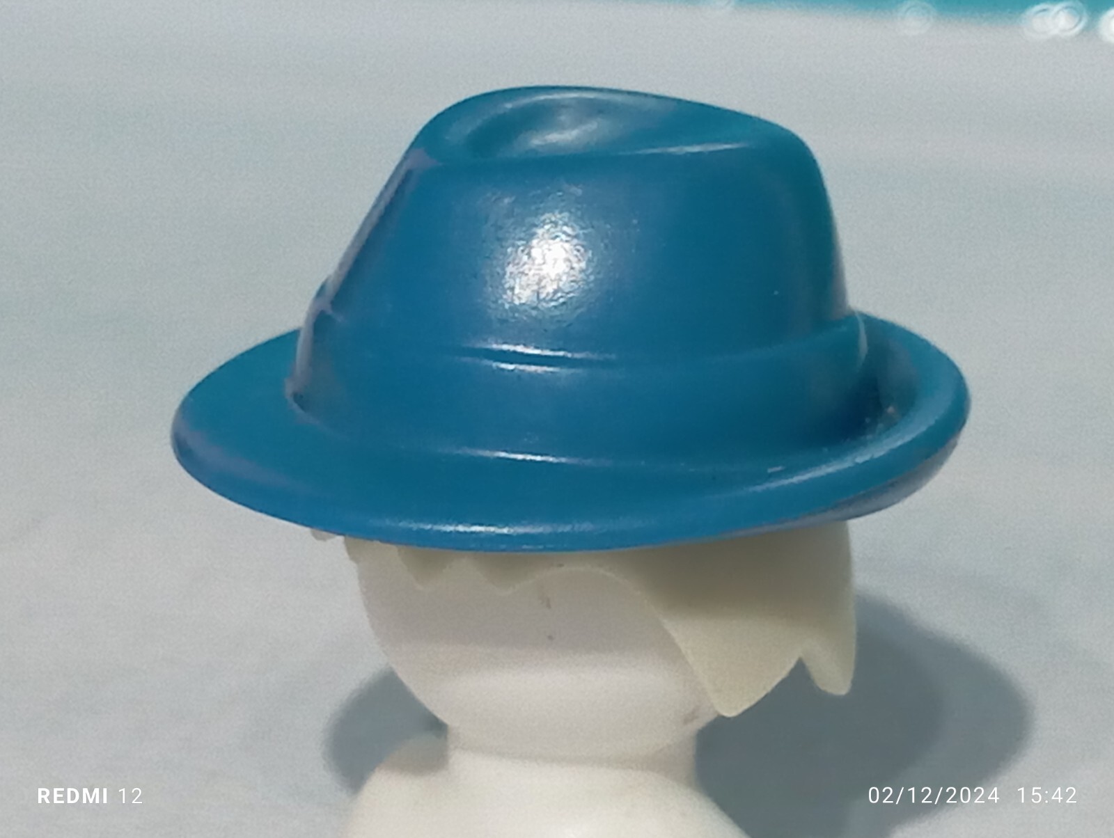 PLAYMOBIL ANTIGUO SOMBRERO AZUL MAFIOSO GANGSTER SEÑOR