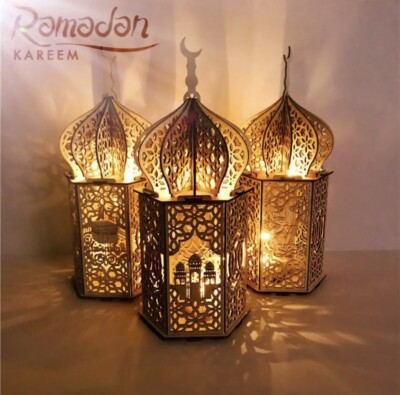 Ramadan Eid mubarak tabletop led decor Set Of 3