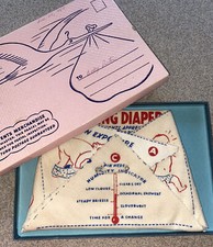 1963 vintage Training diaper, baby shower gag gift