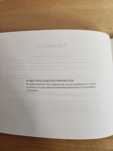 1986 Toyota Celica All-Trac / 4WD Owner's Manual - Picture 3 of 3