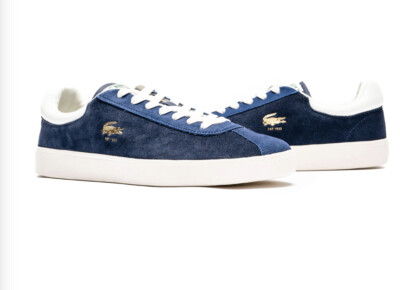 Lacoste Men's Baseshot 223 Suede Sneakers IN NAVY / OFF WHITE | eBay