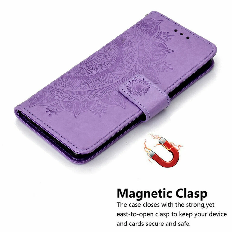 Leather Wallet Case For Samsung Galaxy S22 S21 S20 Plus Note 10 S9 S8 Card Cover - Image 4 of 4