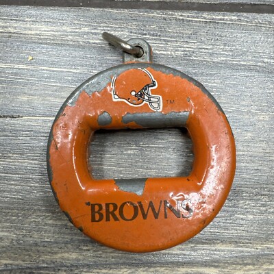 Vintage NFL Cleveland Browns Bev Key Bottle Opener Key Chain 2 