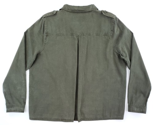 Chaqueta Camisa Militar Lucky Brand Para Mujer XL Verde Mezcla de Algodón Lyocell Nueva con Etiquetas $119 - Imagen 7 de 11