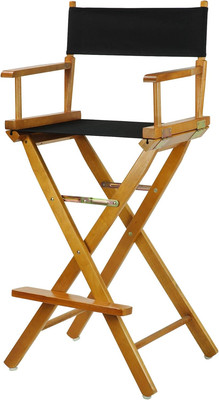 Honey Oak Frame/Black Canvas 30'' Bar Height Directors-Chairs