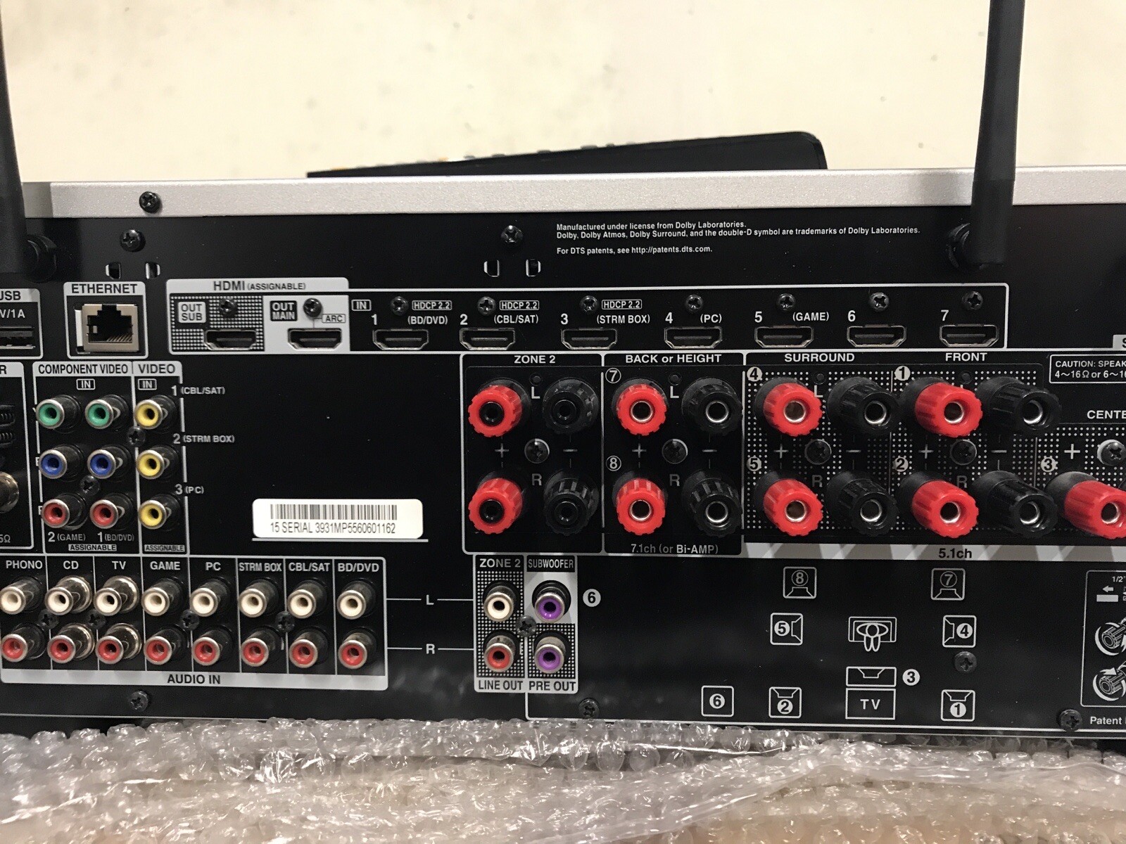 Onkyo TXNR646 HDMI 4K Dolby Atmos Bluetooth WiFi 7.2 AV Receiver eBay