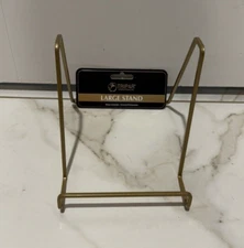 6" Brass Plated Square Wire Display Stand