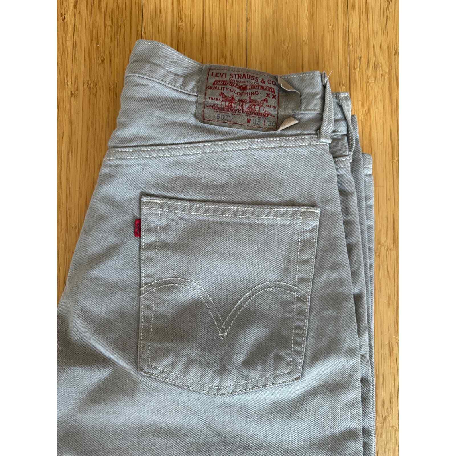 Vintage Levi’s 501 solid Grey Jeans - image 4