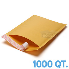 1000 #1 7.25 x 12'' Kraft Bubble Padded Envelopes Mailers from TheBoxery
