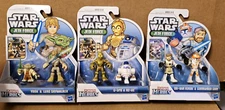 (Lot of 3) Star Wars Playskool Heroes Jedi Force Figures - Hasbro 2011