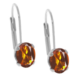 1 40 Ct Oval Orange Red Madeira Citrine 14k White Gold Earrings Ebay Image Is Loading 1 40 Ct Oval Orange Red Madeira Citrine