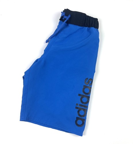 Adidas Youth Board Shorts Swim Trunks Size Small Blue/Black Drawstring Liner - Picture 3 of 4
