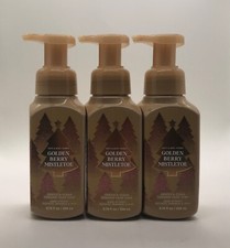 3 Bath  Body Works GOLDEN BERRY MISTLETOE Gentle Foaming Hand Soap