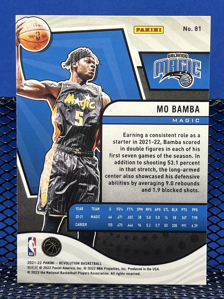 2021-22 Panini Revolution MO BAMBA Base 81 Orlando Magic - Image 2 of 2