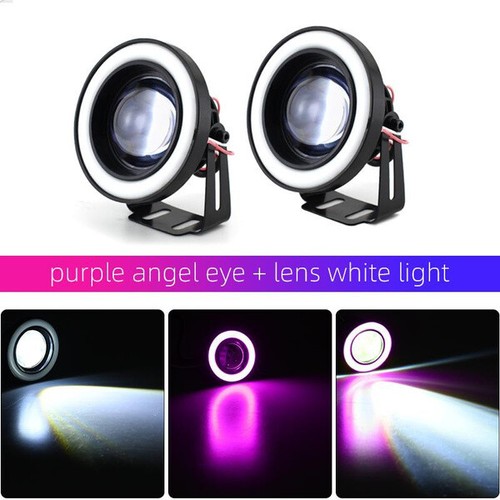 2X Waterproof COB LED Fog Lights Car Head Lamp Set Halo Angel Eye Headlights - Bild 7 von 24