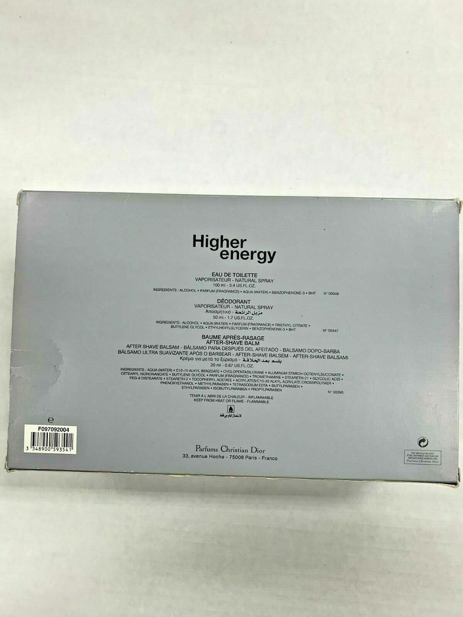 Higher Energy by Dior Men Set3.4oz Eau deToilette Spray, Deo,A/S