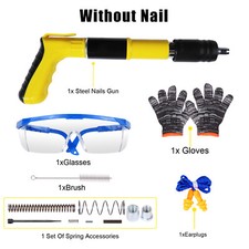 Portable Cordless Concrete Nail Gun Nailer Wall Fastening Tool, No Nails 