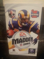 MADDEN NFL 2003 Nintendo GameCube Original Instruction Booklet w/ MARSHAL FAULK