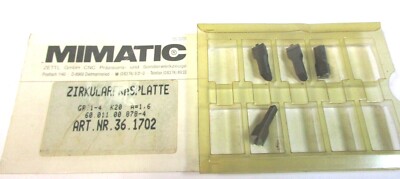 4 MIMATIC Wendeplatten Zirkularfräsen GR 1- 4 K20 A=1,6 36.1702  H48230