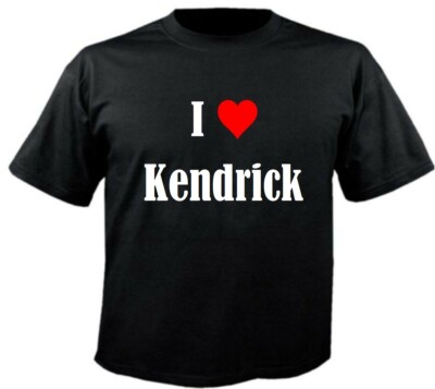 T-Shirt I Love Kendrick für Damen Herren und Kinder Farben Schwarz Weiss Pink