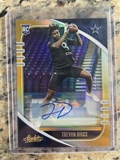  2020 Panini Absolute Trevon Diggs Gold RC Auto 7/10 JERSEY MATCH!!!