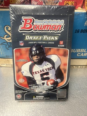 2009 BOWMAN DRAFT PICKS FOOTBALL FACTORY SEALED JUMBO HOBBY BOX 12 PACKS R424