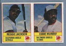 1986 DORMAN'S Cheese Sticker REGGIE JACKSON / EDDIE MURRAY - #3L_#2L