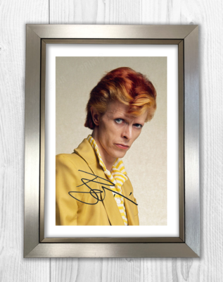 David Bowie by Terry O'Neill 1974 A4 photograph poster with choice