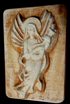 Angel mold plaster cement concrete plastic religious mould 8'' x 5'' x 3/4''