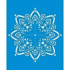 Mandala 6 3/4 x 8 1/4 in : Diy Reusable Laser Cut Stencils 17x21cm Wall Wood