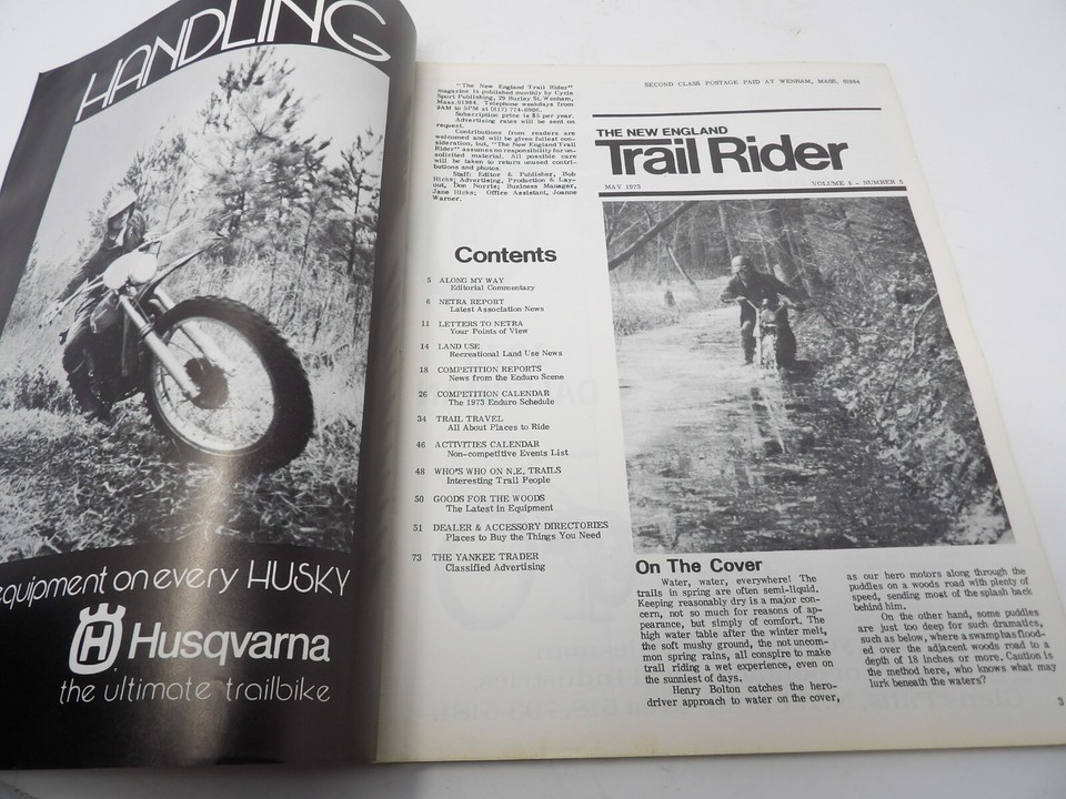May 1973 New England Trail Rider Magazine | eBay