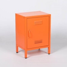 Retro Industrial Metal Locker Storage Bedside Cabinet Side Table Cupboard