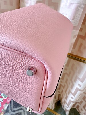 New Hermes 2023 Picotin Lock 18 Rose Sakura Pink Clemence Leather