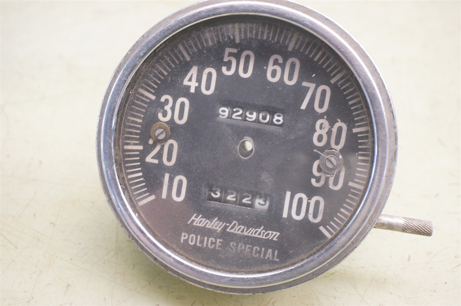 Original Harley Stewart Warner Police Special Speedometer Panhead *2769