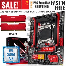 X99 RS9 Motherboard Xeon E5 2696 V3 CPU LGA 2011-3 32GB DDR4 2133MHz ECC RAM Kit