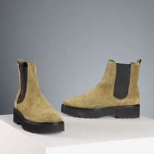 Tod's Stivaletti Chelsea Pelle Scamosciata Gomma N. 40 Italia Originali