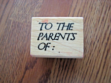 To the Parents Of Teacher's mounted rubber stamp